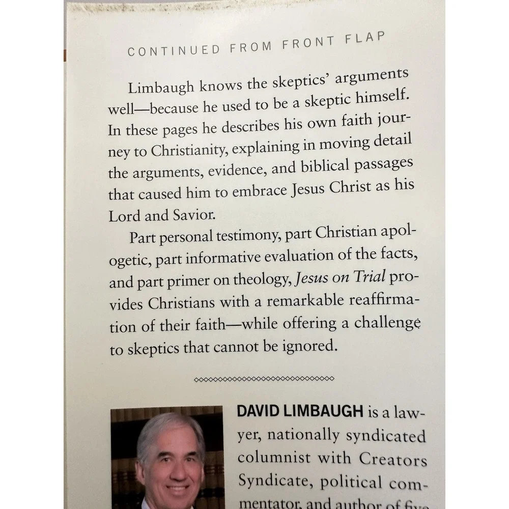 Jesus on Trial: A Lawyer Affirms the Truth of the Gospel by Limbaugh, David‎